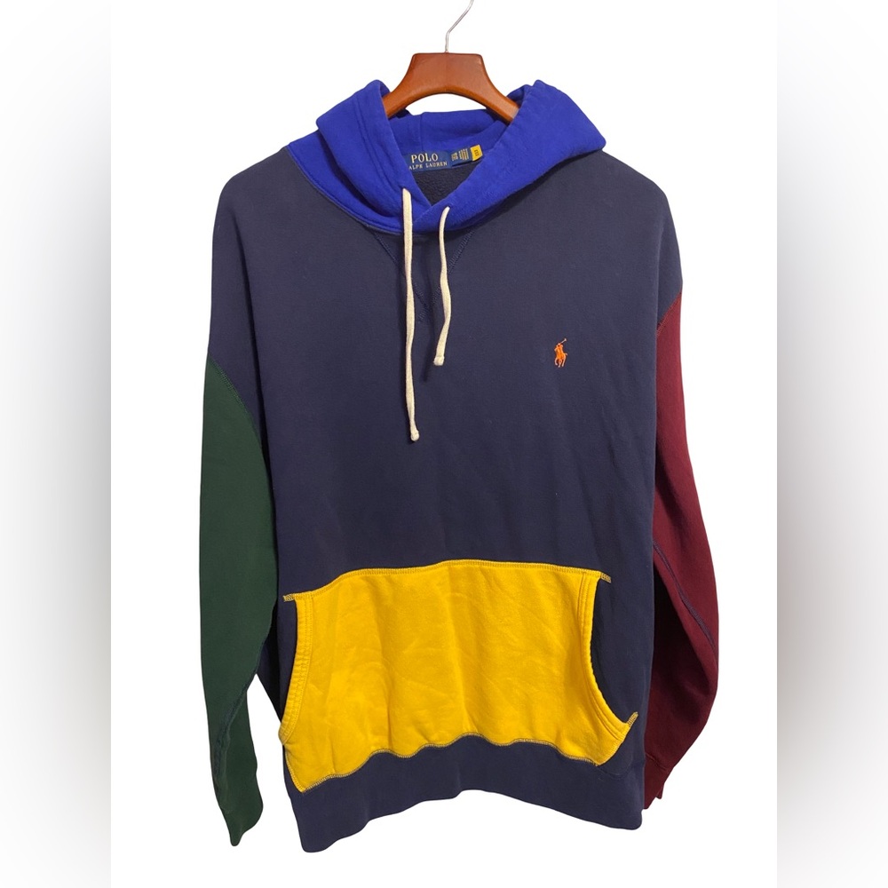 Polo Ralph Lauren Fleece Color-Blocked Hoodie Sweatshirt Men's 2XB